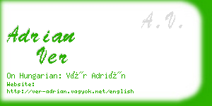 adrian ver business card